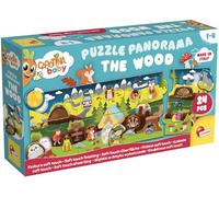 Lisciani - Carotina Baby - Puzzle Panorama: El Bosque - Rompecabezas Interactivo para Niños de 1 a 4 Años - Despertar Sensorial y Cognitivo - Reconocimiento de Formas y Colores - Fabricado en Italia