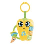 Lisciani - CAROTINA BABY - Sonajero Pimienta - Juguete musical bebés 3m+ - Sonido y luz - Anillos dentición - Sensorial con canción de cuna - Electrónico educativo