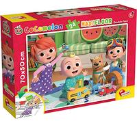 Liscianigiochi CoComelon-Puzzle Maxi Floor para niños a Partir de 3 años, 24 Piezas, 2 en 1 Doble Cara con Reverso para Colorear, Color stücke-Alles Gute Zum Geburtstag (90983)