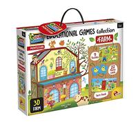 Lisciani - Colección de juegos educativos MONTESSORI - Granja 3D - Rompecabezas - Juego de memoria - Juego educativo - 1 libro incluido - A partir de 3 años - Fomenta la curiosidad