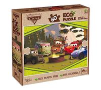 Lisciani - DISNEY Eco Puzzle Df Cars 60 piezas - 100% reciclable - 100% libre de plástico - Respetuoso con el medio ambiente - Tinta auténtica (sin cobalto) - Sólo papel sin estucar