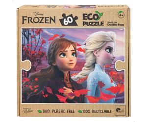 Lisciani- DISNEY Eco Puzzle Df Frozen 60 piezas - 100% reciclable - 100% libre de plástico - Respetuoso con el medio ambiente - Tinta auténtica (sin cobalto) - Sólo papel sin estucar