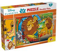 Lisciani - DISNEY: El Rey León - Puzzle de 24 Piezas - Puzzle de Doble Cara Anverso/Trasero con espalda a color - Desarrolla la motricidad - 108 Piezas - 2 en 1 - Juego Educativo - A partir de 3 años