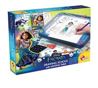 Lisciani - Disney Encanto - Escuela de Dibujo Mesa de Luz - Desde 5 Años | Tableta LED para Calcar - Plantillas, Pegatinas y Rotuladores - Escenas de la Película - Juego Creativo de Dibujo Infantil