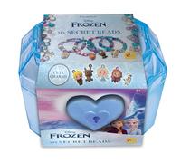 Lisciani - Disney Frozen - Cofre Secreto de Perlas con Llave - Desde 3 Años | Kit de Bisutería Infantil - Cerradura, Cuentas de Colores y Dijes a Juego - Pulseras y Collares - 5 Charms Coleccionables