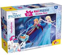 Lisciani - Disney Frozen La Reina de Las Nieves Puzzle Maxi Floor 2 en 1 de 35 Piezas - Formato 70x50 cm - Juego Educativo de Observación - Regalo de Cumpleaños para Niños a Partir de 3 años