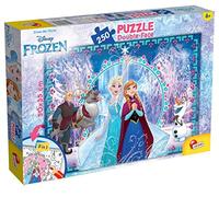 Lisciani - DISNEY: Frozen - Puzzle de Doble Cara Anverso/Detrás con reverso para colorear - Desarrolla la motricidad - 250 Piezas - Puzzle 2 en 1 - Para niños a partir de 7 años - 52981