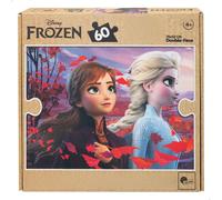 Lisciani - Disney Frozen - Puzzle Doble Cara de 60 Piezas - Desde 4 Años | Set de Puzzle con Elsa - Reverso en Blanco y Negro por Colorear - Une Esfuerzo y Creatividad - Formato Final 70 x 50 cm