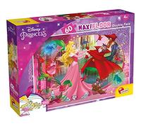 Lisciani - DISNEY La Bella Durmiente - Aurora Maxi - Puzzle para niños a partir de 4 años - 60 piezas - 2 en 1 Doble Cara Anverso / Reverso con la espalda para colorear - Desarrollo de la creatividad