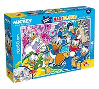 Lisciani - DISNEY Pato Donald Duck - Maxi Puzzle para niños a partir de 4 años, 108 piezas, 2 en 1 Doble Cara Delantero/Detrás con reverso para colorear - Desarrollo de la creatividad