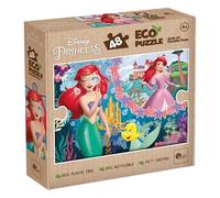 Lisciani - DISNEY PRINCESAS Ariel Puzzle - Puzzle de 48 Piezas de Doble Cara para Niños a Partir de 4 Años - Dorso para Colorear - 25x35 cm - La Sirenita - 100% Reciclable - Regalo de Cumpleaños