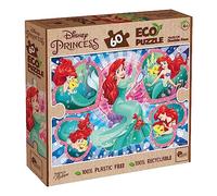 Lisciani - Disney Puzzle DF Little Mermaid 60 Piezas - 100% reciclable - 100% Libre de plástico - Tinta auténtica (sin Cobalto) - Sólo Papel sin estucar