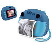 Lisciani - Disney Stitch - Cámara Instantánea Infantil - Desde 5 Años | Cámara Instantánea Stitch - 3 Rollos de Papel y 10 Marcos - Doble Objetivo Selfie, Vídeo y Correa - Creatividad y Destreza