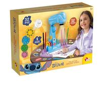 Lisciani - Disney Stitch - Escuela de Dibujo Proyector LED - Desde 5 Años | Proyector de Dibujo Infantil - 4 Discos, Rotuladores, Pegatinas, Diamantes y 16 Hojas - Calcar a Stitch - Kit Creativo