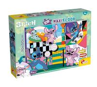 Lisciani - Disney Stitch - Gran MaxiFloor de 108 Piezas - Desde 4 Años | 108 Piezas Gruesas - Elementos Gruesos Fáciles de Manipular - Memoria Visual del Niño y Observación - Mide 70 x 50 cm