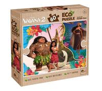 Lisciani - Disney Vaiana 2 - Gran Puzzle de 60 Piezas - Desde 4 Años | Juego de Suelo Oceánico - Escena Viva por Recomponer y Reverso Libre - Competencias Visuales y Coordinación - 70 x 50 cm
