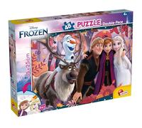 Lisciani - Frozen - Puzzle MaxiPlus Reversible 48 Piezas - Desde 4 Años | Rompecabezas de Doble Actividad - Escenas de la Película por Montar y Colorear - Lectura Visual y Constancia - 35 x 25 cm