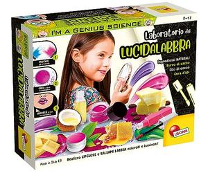 Lisciani Giochi Juego de Laboratorio de Brillo de Labios - Kit de Lip Gloss casero, Pintalabios multicolor, incluye portalápices, herramientas y manual ilustrado, para Niños y Adolescentes