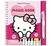 Lisciani - Hello Kitty - Libro Mágico de Agua Reutilizable - Desde 3 Años | Cuaderno de Actividades sin Mancha - Ilustraciones Reveladas con el Agua - Rotuladores Incluidos - 12 Páginas Reutilizables