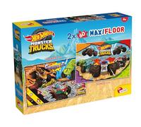 Lisciani - HOT WHEELS Puzzles MaxiFloor - 2x 60 Piezas - Para Niños desde 4 Años - 35x50 cm - 2 Grandes Puzzles Monster Trucks para un Doble Desafío - Desarrolla Reflexión y Destreza