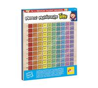 Lisciani - I'm a Genius - Tabla de Pitágoras Magnética - Desde 6 Años | Tablero Educativo de Madera - Piezas Imantadas y Autocorrectivas - Aprende las Multiplicaciones - Cartón Grueso y Sólido