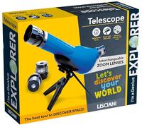 Lisciani - I'm a Genius - Telescopio para niños Desde 7 años - Kit de astronomía con trípode y 3 Objetivos Zoom 20x 30x 40x - Observación del Cielo, Luna y Estrellas - Actividad científica
