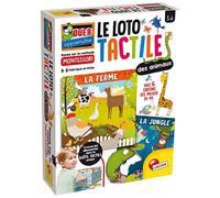 Lisciani Juegos EDUCATIVOS - Montessori Plus La Lotería Táctil de Animales - FR72460, Blanco