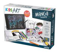 Lisciani - Kids Art Manga Academy - Kit de Dibujo Manga para Niños a partir de 8 años - Aprende a dibujar Personajes e Historias de Manga - Tableta de Dibujo LCD 12 Pulgadas Fude Pen y Tarjetas de
