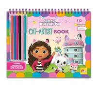 Lisciani - LA CASA DE MUÑECAS DE GABBY - GAB-TASTIC Libro para colorear y dibujar para niños 3+ - 30 páginas personalizables para colorear y dibujar - Con pegatinas y 6 rotuladores - GABBY DOLLHOUSE