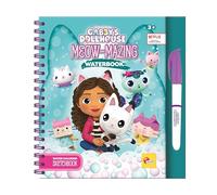 Lisciani - LA CASA DE MUÑECAS DE GABBY - Libro mágico para colorear con agua MEOW-MAZING Para niños a partir de 3 años - Libro de 12 páginas con bolígrafo de agua - Actividad manual - GABBY DOLLHOUSE