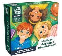 Lisciani - Life Skills - Los supernovios Mission Entraide - Juego Educativo para niños a Partir de 5 años - Cartas Actividades - Emociones Cooperación Comunicación - 49 Cartas y 6 Personajes