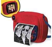 Lisciani - Marvel Spider-Man - Cámara Instantánea Print Cam - Desde 5 Años | Aparato Educativo Hi-Tech - Pantalla en Color de 4 Pulgadas y Doble Objetivo - Marcos y Pegatinas Incluidos - 180 Fotografías