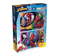 Lisciani - Marvel Spider-Man - MaxiFloor 2 x 60 Piezas - Desde 4 Años | Dúo de Juegos Doble Cara - Montaje y Coloreado al Reverso - Imaginación de los Fans y Concentración - Mide 50 x 35 cm