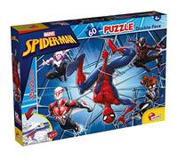 Lisciani - Marvel Spider-Man - Puzzle Doble Cara 60 Piezas - Desde 4 Años | Rompecabezas de Concentración - Escena de Acción por Recomponer - Dorso por Colorear con Rotuladores - 60 Piezas Gruesas