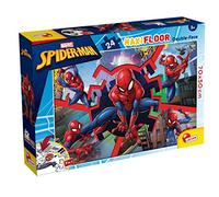 Lisciani - MARVEL - Spiderman - MaxiFloor Puzzle de 4 piezas - Puzzle 2 en 1 - Doble cara - Dorso para colorear - Juego educativo - A partir de 3 años - Fomenta la creatividad - 70 x 50 cm