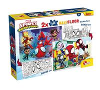 Lisciani - MARVEL - Spidey - Puzzle de 2x24 piezas - Puzzle 2 en 1 - Doble cara - Dorso para colorear - Juego educativo - A partir de 3 años - Fomenta la creatividad - 50 x 35 cm