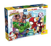 Lisciani - Marvel Spidey - Puzzle MaxiFloor de 24 Piezas - Desde 3 Años | Gran Juego de Suelo Inmersivo - Escena del Dibujo Animado por Recomponer - Reverso por Colorear - 24 Piezas Gruesas y Sólidas