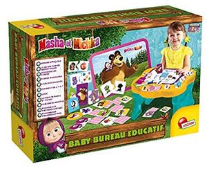 Lisciani - Masha y Michka Baby Bureau Educative - Estuche de Juegos educativos para niños a Partir de 2 años - FR78042