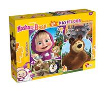 Lisciani - MASHA Y MICHKA MaxiPuzzle de suelo - Puzzle gigante de 24 piezas para niños 3+ - 70x50 cm - Actividad creativa y educativa - Regalo de cumpleaños - Desarrolla la paciencia