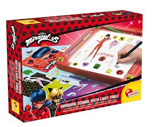 Lisciani - MIRACULOUS - Kit de Dibujo con Tableta Luminosa de Lady Bug - Manualidades Creativas para Niños a Partir de 5 Años - Papel de Calcar + Modelos + Plantillas + Pegatinas para Dibujar