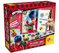 Lisciani - MIRACULOUS Ladybug - Mi Diario Secreto - Diario Personalizable con Candado - Manualidades a partir de 4 años - Incluye Rotuladores, Pegatinas y Accesorios - Fabricado en Italia
