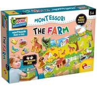 Lisciani - MONTESSORI Mi Granja - Juego Sensorial con Caja Táctil y Maxi Puzzle para Niños y Niñas a Partir de 3 Años - Reconocimiento de Animales - Lógica y Aprendizaje Montessori