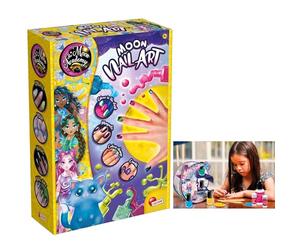Lisciani - Moon Academy - Kit de manicura mágica para niños 7+ - Esmalte fosforescente, magnético y craquelado - Set de uñas para niños - Actividad Manual - Idea de Regalo