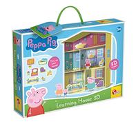 Lisciani - Peppa Pig - Casa 3D para Montar y Decorar - Desde 3 Años | Juego Educativo de Construcción - Casa de Cartón, Muebles en Relieve y Personajes - Amueblar a su Gusto - Coordinación