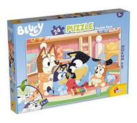 Lisciani - Puzzle Bluey - 24 Piezas para niños Desde 3 años - Puzzle Doble Cara para Colorear - Formato 50 x 35 cm - Bluey - Desarrolla motricidad Fina, concentración y observación