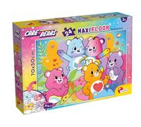 Lisciani - Puzzle Care Bears - Ositos Cariñositos - 24 Piezas para niños Desde 3 años - Maxi Puzzle Doble Cara para Colorear - Formato Suelo 70 x 50 cm