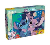 Lisciani - Puzzle DISNEY - LILO & STITCH MaxiPlus - Puzzle 24 piezas doble cara para niños 3+ - Dorso para colorear - Formato 25x35 cm - Actividad creativa - Regalo educativo