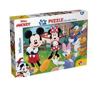 Lisciani - Puzzle DISNEY - MICKEY MaxiPlus - Puzzle 24 piezas doble cara niños 3+ - Dorso para colorear - 25x35 cm - Actividad creativa - Juego educativo - Regalo de cumpleaños