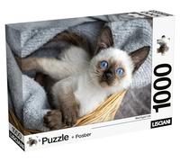 Lisciani - Puzzle Gatos y Gatitos 1000 Piezas Super Shine Adultos Desde 14 Años - Póster Incluido - Impresión Brillante Piezas Encajables 50x35 cm y Póster 70x50 cm