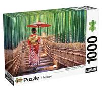Lisciani - Puzzle Japón Sakura 1000 Piezas Super Shine Adultos Desde 14 Años - Póster Incluido - Impresión Brillante Piezas Encajables 50x35 cm y Póster 70x50 cm